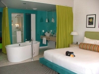 Guestroom at Hotel Valley Ho, Scottsdale, Arizona.