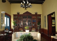 Guest room at Hacienda Puerta Campeche, Mexico.